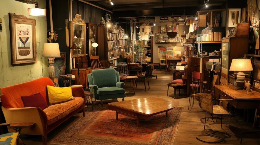 Détail d'une pièce de mobilier signé dans un salon lumineux